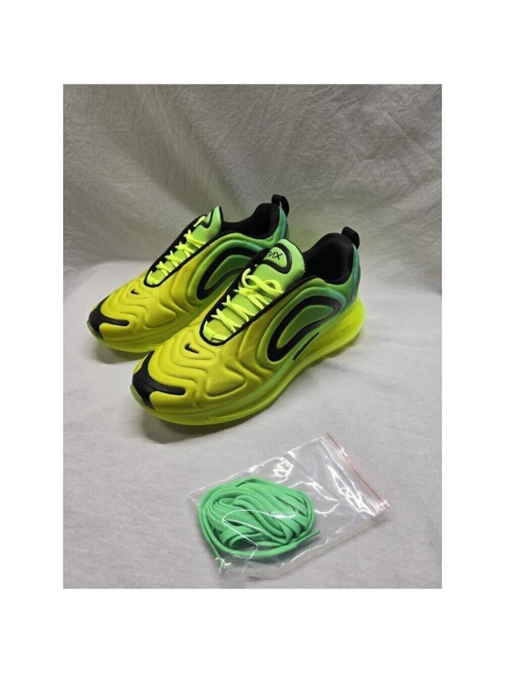 Size 8.5 - Nike Air Max 720 Volt Green Color: Volt/Green/Black/Bordeaux 2019